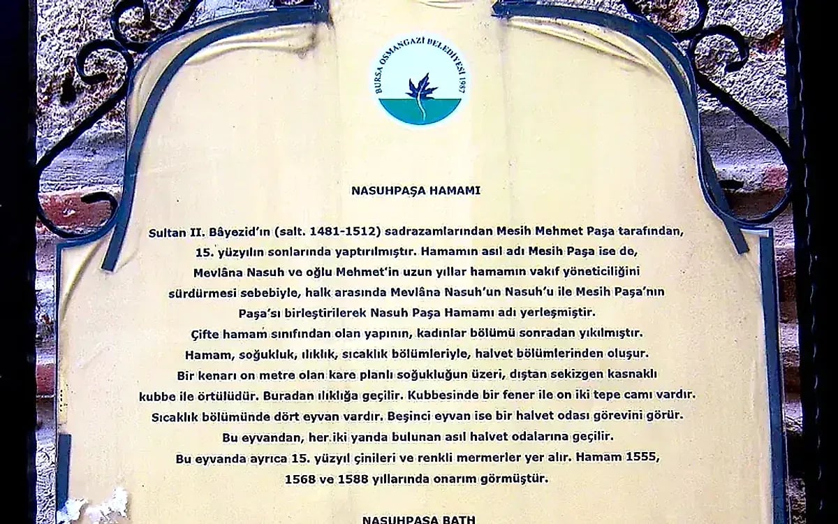 Nasuh Paşa Pemandian Kuno (Pemandian Hamam) - Bursa Osmangazi Gezilecek Yerler